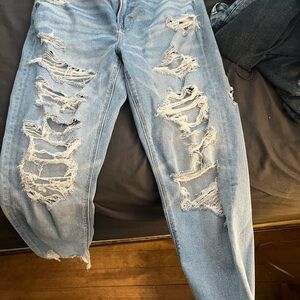 Distressed Light Blue Jeans